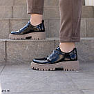 Жіночі чорні туфлі зі шнурком на бежевій підошві Розміри 36-41, фото 2