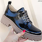 Жіночі чорні туфлі зі шнурком на бежевій підошві Розміри 36-41, фото 9