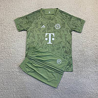 Футбольна форма Баварія Мюнхен 2023-2024 зелена виїзд форма Баварії гостьова форма футбольний костюм Баварія