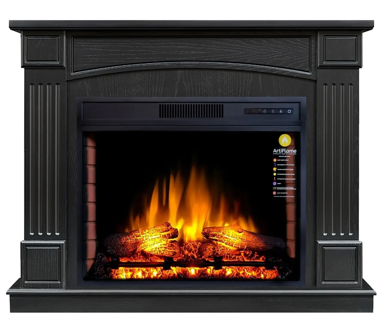 Електрокамін з порталом ArtiFlame Boston AF28 темний горіх (116 х 90.5 х 35 см)