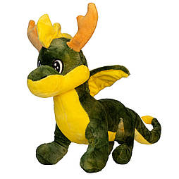 М'яка іграшка - дракончик плямистий, 23 см, зелений, поліестер (396442)