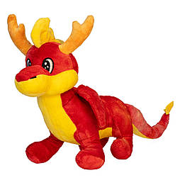 М'яка іграшка - дракончик плямистий, 23 см, червоний, поліестер (396459)