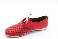 Мокасини жіночі Aras Shoes K-19-kirmizi шкіряні червоні на шнурівці 37, фото 3