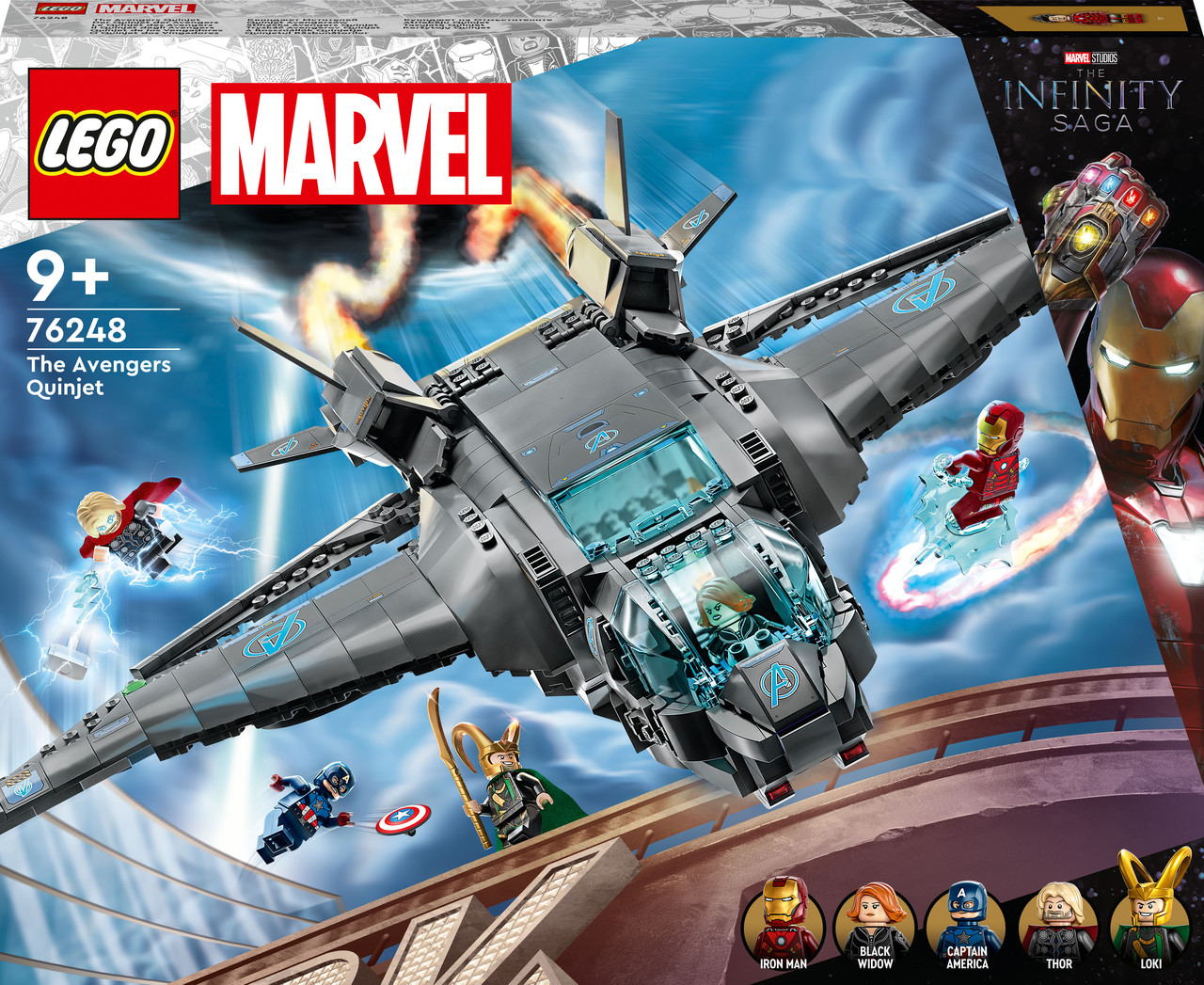 LEGO Super Heroes 76248 Marvel Квінджет Месників 7 x 48 x 38 см 795 деталей, фото 1