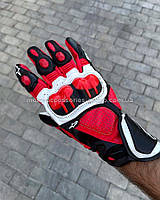 Мото рукавички з захистом Alpinestars S1 червоні (шкіряні)