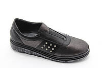 Мокасины женские ArasShoes 300-simli-siyah кожаные с резинкой 37
