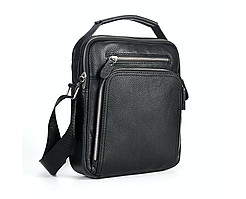 Чоловіча сумка через плече Leather Collection (5033) шкіряна чорна