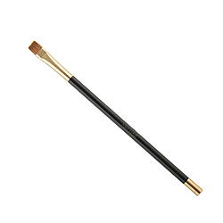 Пензлик Nikk Mole №17 для нанесення паси та коректору, ручка чорна, прямий