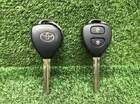 Ключ Toyota Auris, Corolla, Rav4, Yaris ключ (корпус) 2 кнопки, лезвие toy47