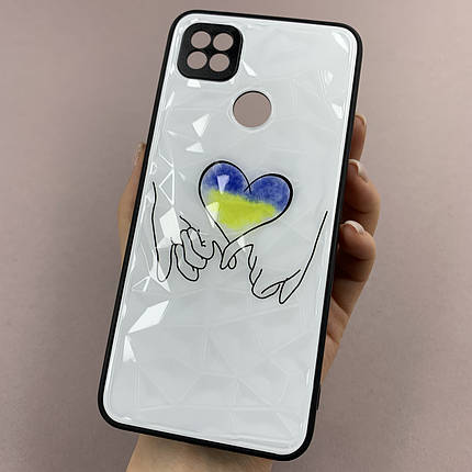 Чохол для Xiaomi Redmi 9C патріотичний чохол з синьо-жовтим серцем на телефон сяомі редмі 9с білий f8e, фото 1