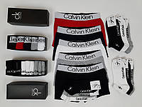 Кельвин Кляйн Набор нижнего белья боксеры 5шт носки короткие 18 пар. Трусы носки мужские комплект Calvin Klein