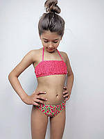 Яркий детский купальник для девочки Keyzi Польша Watermelon1 Красный ӏ Пляжная одежда для девочек 104 .Хит!