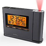 Годинник проєкційний електронний Technoline WT519, годинник настільний кімнатний із проекцією часу термометром MS, фото 2