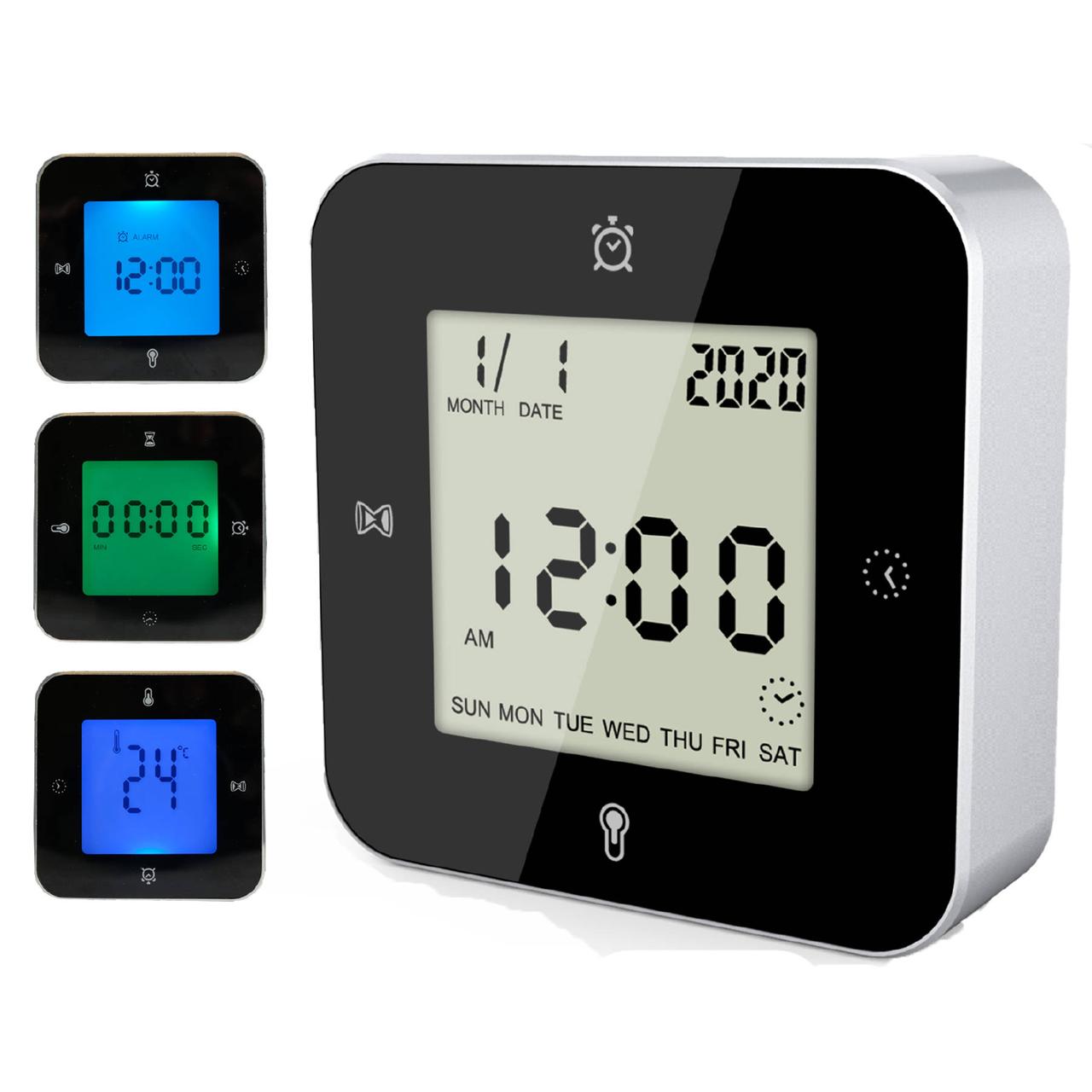 Годинник настільний цифровий пластиковий Technoline WT344, домашній годинник-метеостанція для дому 66х65х26 мм MS