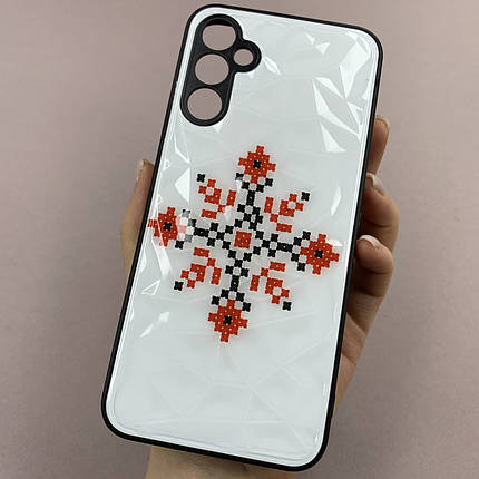 Чохол для Samsung Galaxy A14 патріотичний чохол з вишиванкою на телефон самсунг а14 білий f8e, фото 1