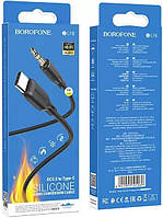 AUX кабель Borofone BL18 (3.5мм to Type-C)- чорний