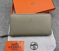 Жіночий шкіряний гаманець на блискавці H (506) кольору тауп