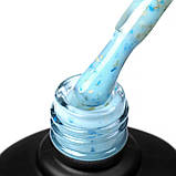 База з поталлю POTAL BASE P010 (блакитний з синьою та золотою поталлю) Komilfo, 8 мл, фото 2