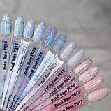 База з поталлю POTAL BASE P019 (білий із золотою та чорною поталлю) Komilfo, 8 мл, фото 4