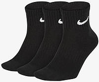 Носки Nike Everyday Lightweight Ankle 3-pack black SX7677-010, Чёрный, Размер (EU) - 34-38