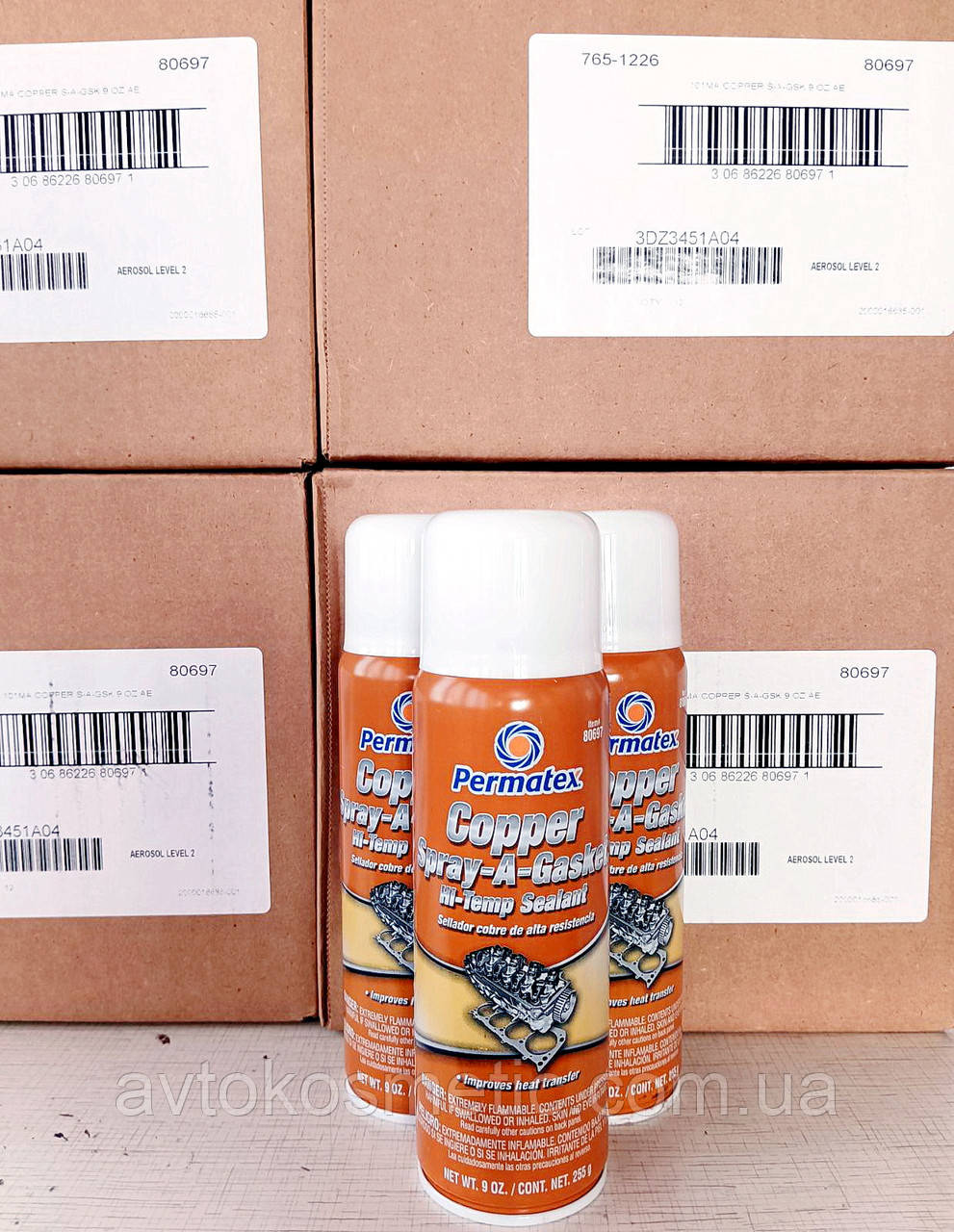 Permatex 80697 Copper Spray-A-Gasket Мідний аерозольний клей-герметик для прокладок, фото 1