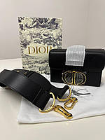 Женская сумка Christian Dior Montaigne 30 кожаная черная