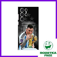 Чехол для Samsung Galaxy S22 Ultra (Месси ЧМ) / Чехлы Messi Самсунг Галакси С22 Ультра