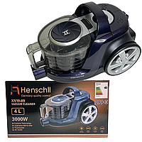 Контейнерный пылесос Henschll XN19-89 3000 W 4 л без мешка, Колбовый бытовой пылесос фиолетовый