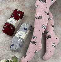 Колготи махрові метелики 9-10 років (на зріст 116-122), вартість вказана за 1 пару