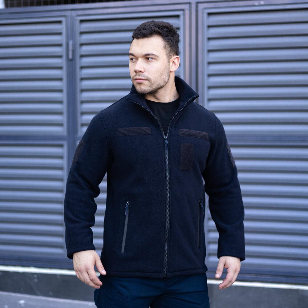 Кофта тактична флісова Pobedov Voin 2541 р. 3XL, синя / куртка флісова ДСНС весна осінь, фото 1