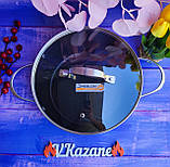 Каструля казан з антипригарним Greblon C2 покриттям 5.8 л 28 см Maestro MR-4428 Індукційний казан, фото 5