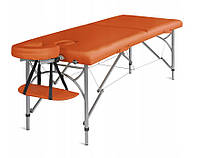 Массажный стол Medimas двух-сегментный алюминиевый 70 см Оранжевый