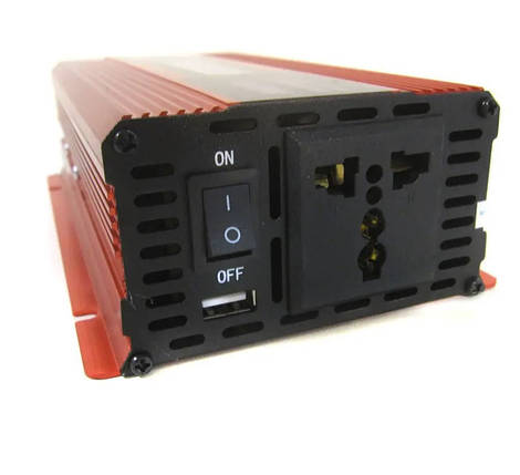 Перетворювач UKC авто інвертор 12V-220V 1000W LCD KC-1000D 2812 Уцінка, фото 4