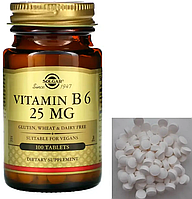 Витамин Б6 Solgar Vitamin B6 25 mg 100 таблеток Vitaminka