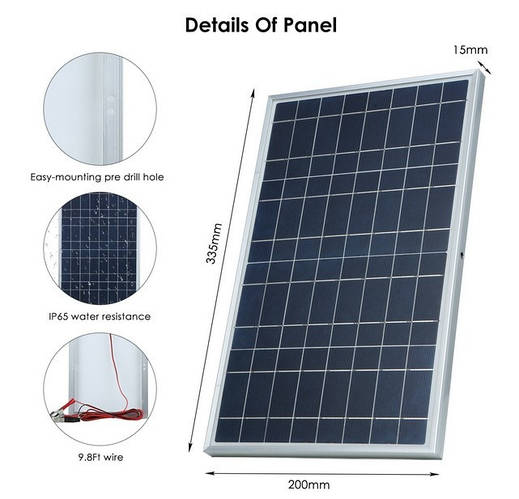 Купить Солнечная панель 12 вольт 10-15 ВТ для дома или дачи, цена 1100 ...
