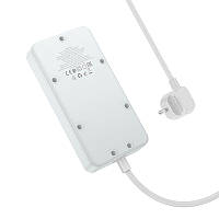 Удлинитель сетевой HOCO AC8A 3USB, Type-C, QC, 3 розетки, 1.5 м, белый