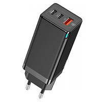 Сетевое зарядное устройство USB 2xType-C QC4.0 PD3.0 65Вт Baseus GaN3 Pro