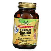 Экстракт женьшеня Солгар Solgar Korean Ginseng root extract 60 капсул Vitaminka