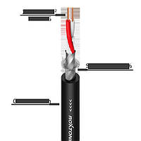 Микрофонный кабель MC020-BK ROXTONE Мікрофонний кабель симетричний, діаметр 6,5 мм, 2 x 0.25 мм
