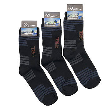 Чоловічі махрові термо шкарпетки Дукат (чорний)