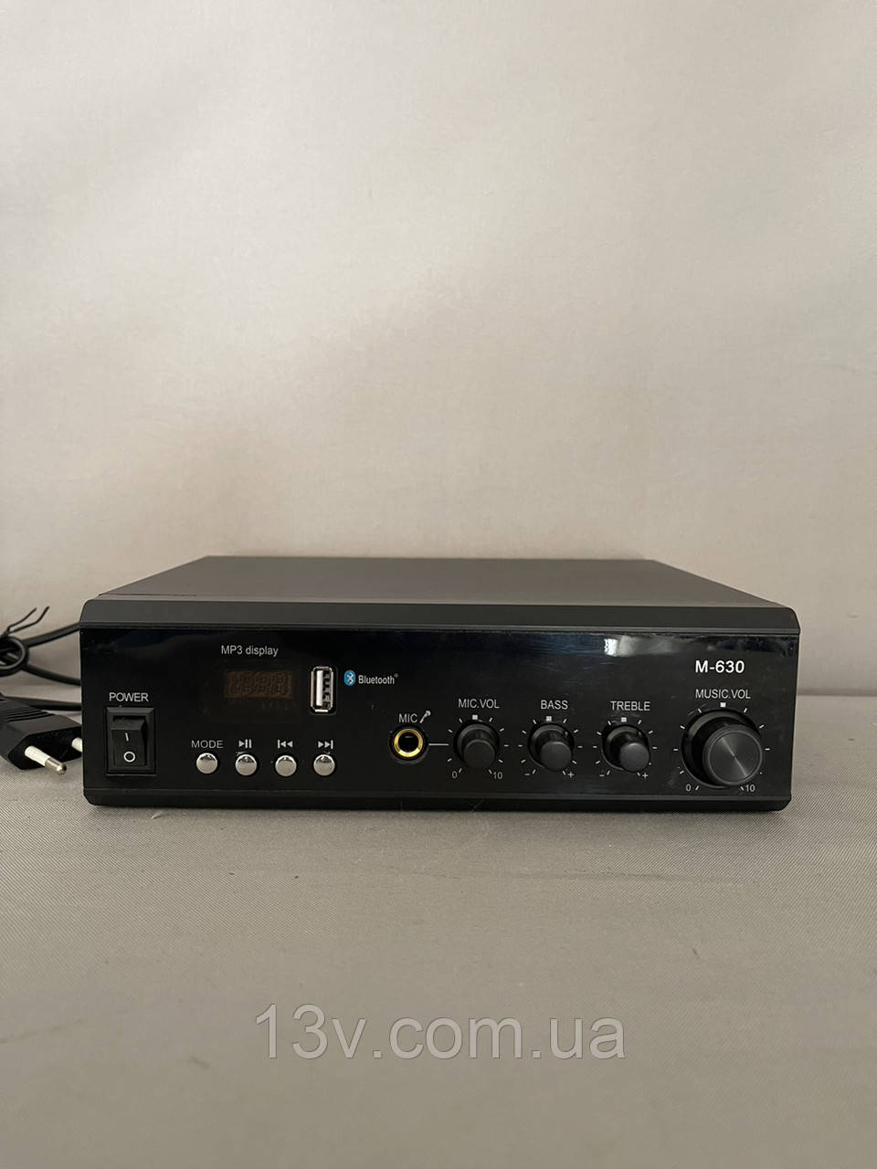 Підсилювач  трансляційний 70v100v M630  MP3/FM/BT з пультом ду
