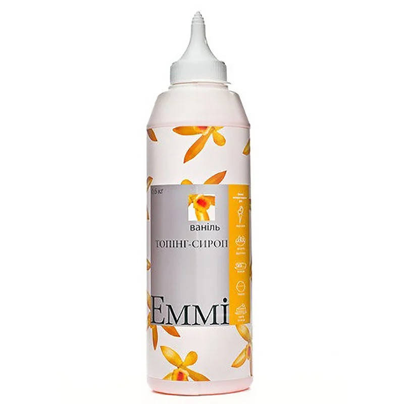 

Топпинг Ваниль ТМ "Emmi" 600 гр для кофе, коктейлей, мороженого Топінги для кави Еммі