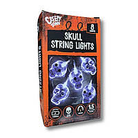 Гирлянда Creepy Town Halloween Skull String Lights 8s 150cm