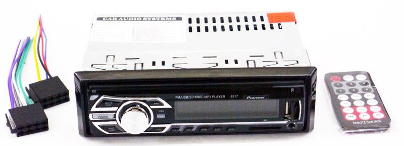Автомагнитола 6317D съемная панель мульти подсветка евро разъем - фото 5 - id-p1975684953