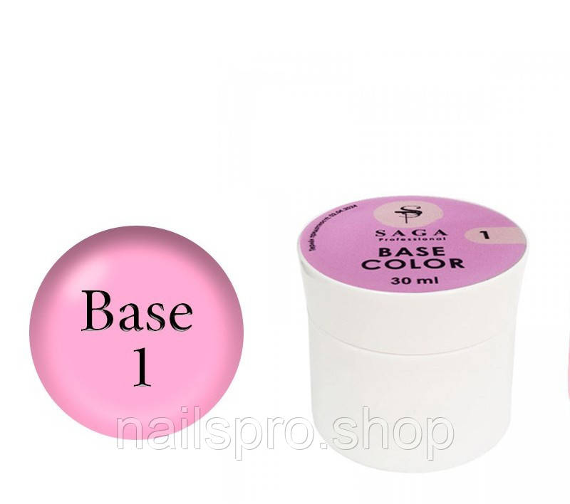 Кольорова база для гель лаку Saga Professional Color Base №1, 30 мл