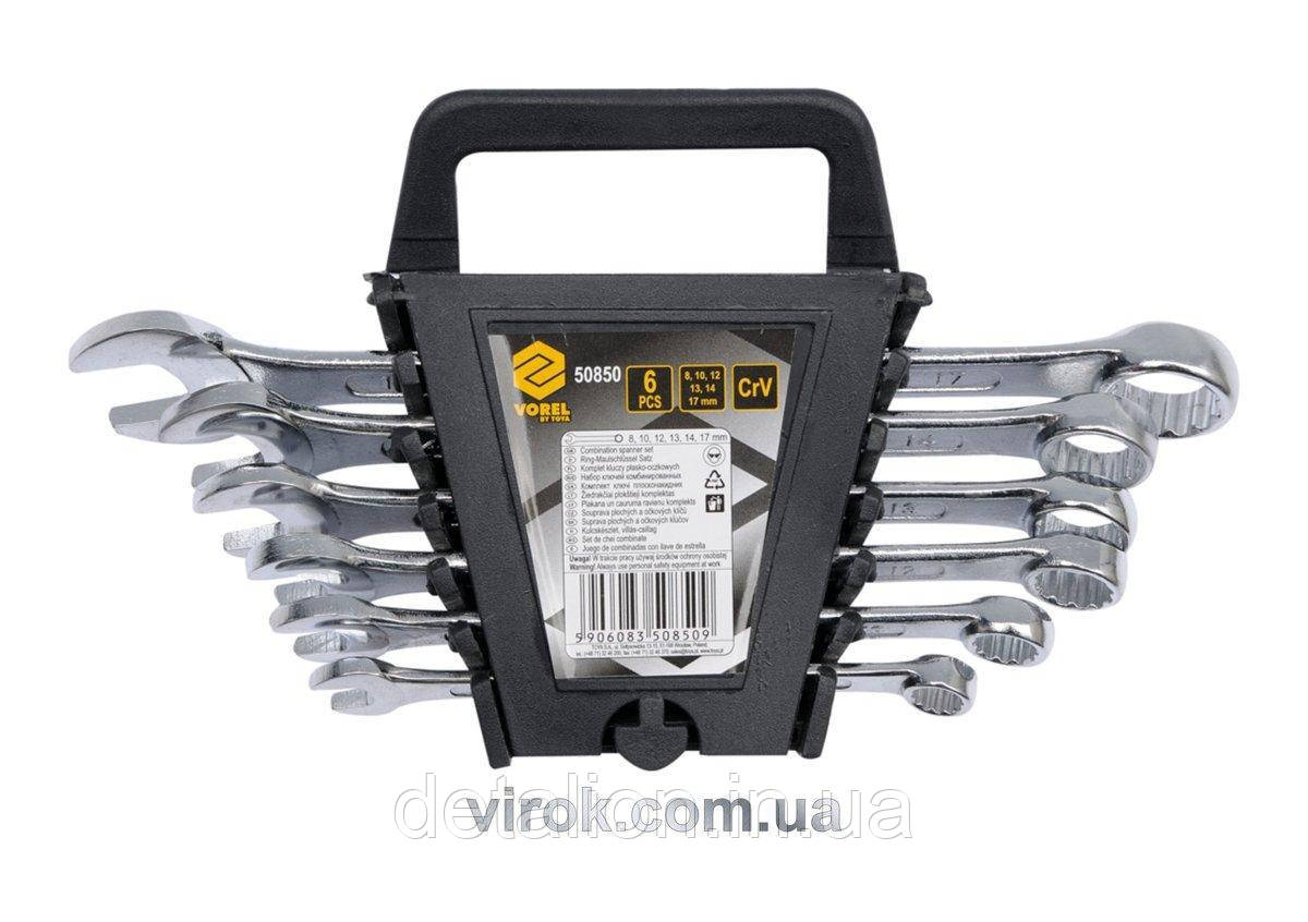 Ключі ріжково-накидні VOREL, М 8-17 мм, Набір 6 шт. [4/40], фото 1