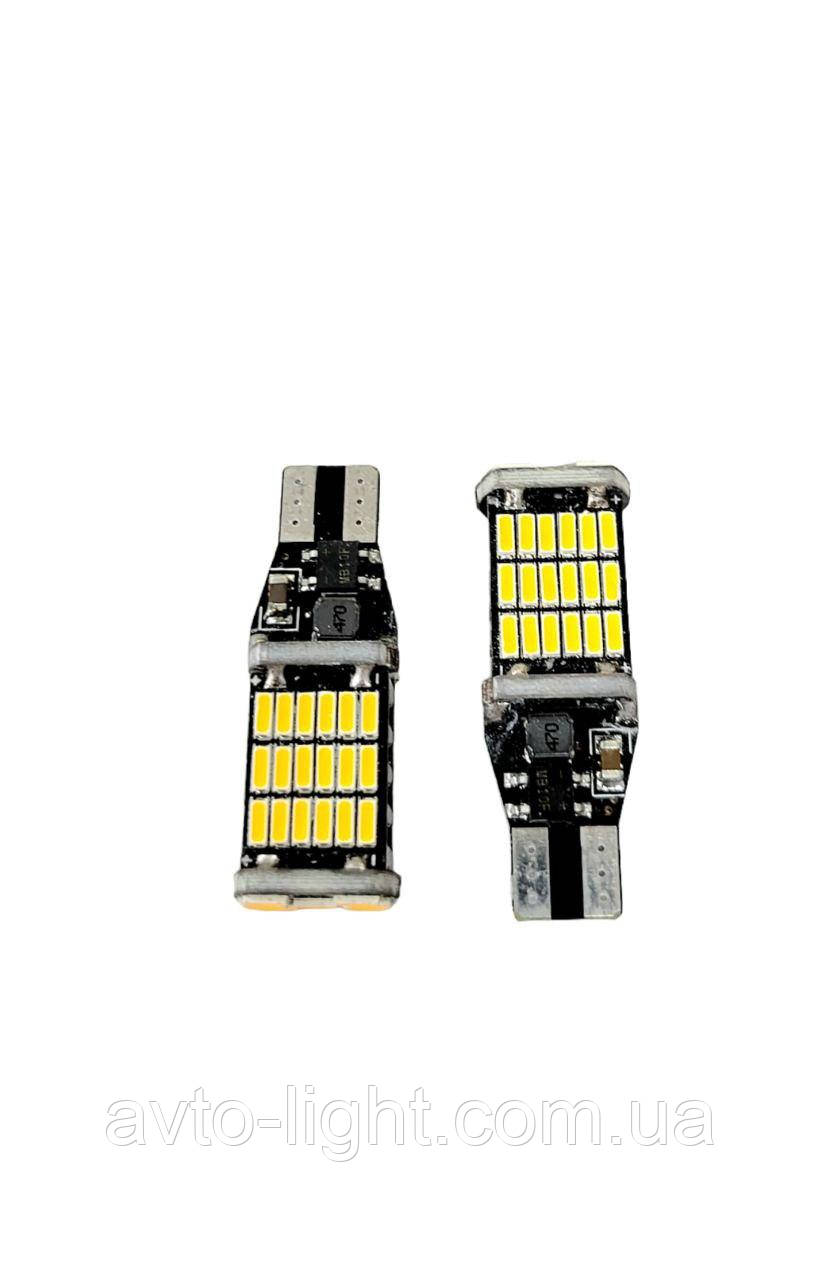 T15 W16W Led YELLOW Canbus печатна плата 45SMD 4014 1шт, фото 1