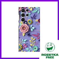 Чехол с рисунком (Цветы) Самсунг Галакси С22 Ультра / Чехлы с Цветочками Samsung Galaxy S22 Ultra