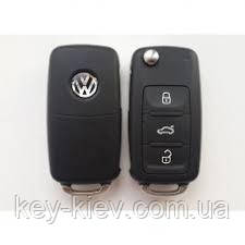 Volkswagen выкидной ключ 2 кнопки с платой 1JO 959 753 N 434 Mhz, с ID48 чипом - фото 3 - id-p1944017342