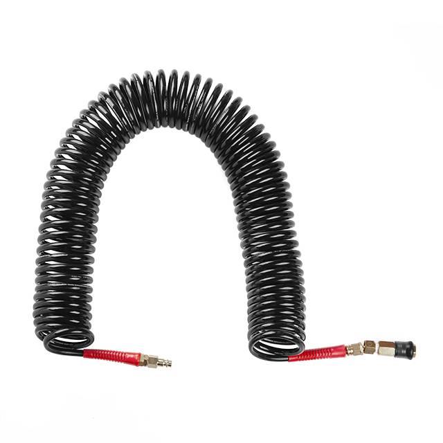 Шланг BLACK M-Flex 6.5х10 мм, 15 м спіральний поліуретановий з поворотним шарніром STORM INTERTOOL PT-1794
